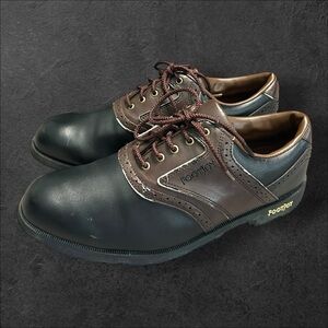 Brown & Black Leather Golf Shoes – Size 10 Wide